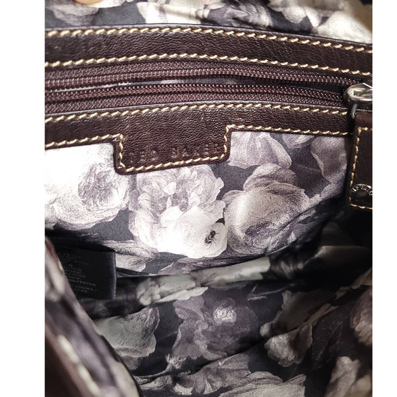 TED BAKER Brown Soft Grain Leather Crossbody Bag - Picture 10 of 10